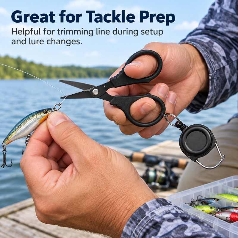 Fishing Line Scissors for Braid & PE Line – Titanium-Coated