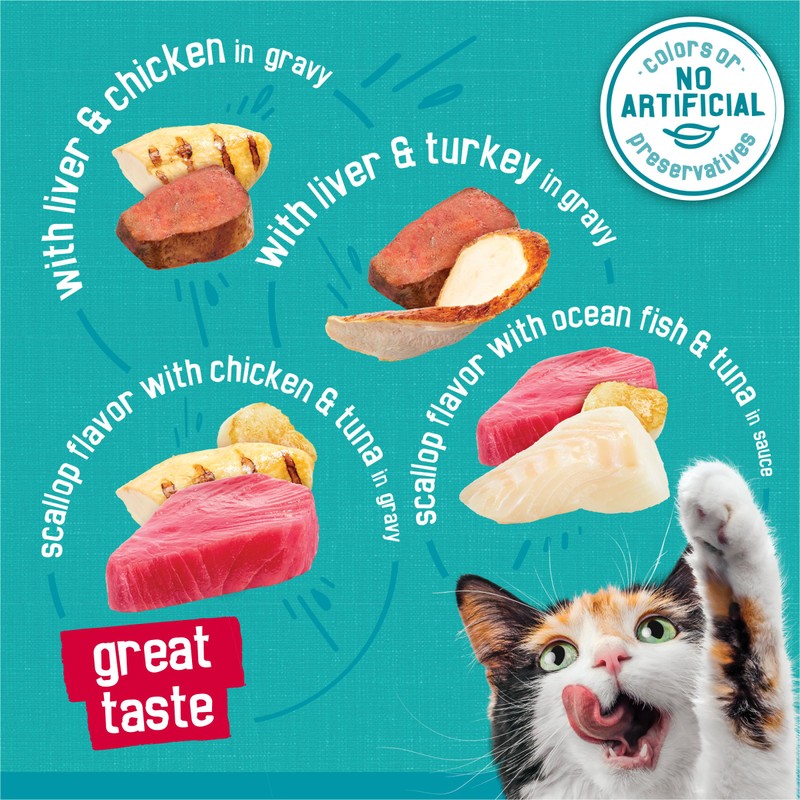 Purina Friskies Wet Cat Food Variety Pack, Tasty Treasures Prime