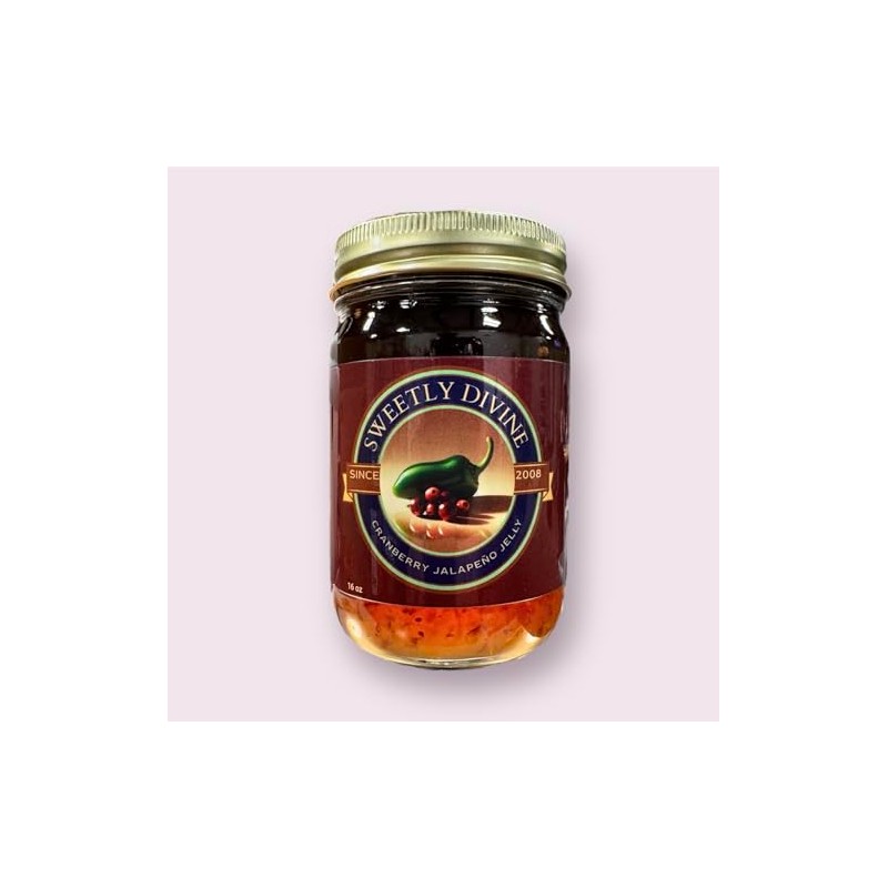 Sweetly Divine Hot Pepper Jelly - Multiple Flavors Available (Cranberry