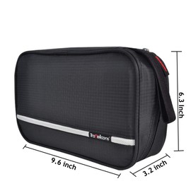 Hanging Toiletry Bag Waterproof, Jiemei Travel Wash Bag for Men & Women with 4 Compartments, Foldable Compact Size, Super Durable Fabric