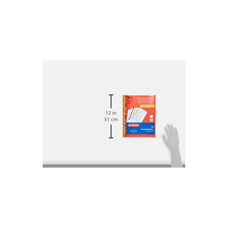 Herlitz Document Wallet - A4 Extra-Strong Polypropylene Film Transparent Pocket