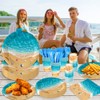140Pcs, Beach Party Supplies Ocean Waves Tableware Set Summer Beach