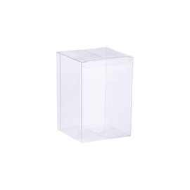 YOZATIA 12PCS Transparent Boxes 4 x 4 x 8 inch, Candy Box, Clear Favor Boxes Gift Box for Wedding, Party and Baby Shower Favors