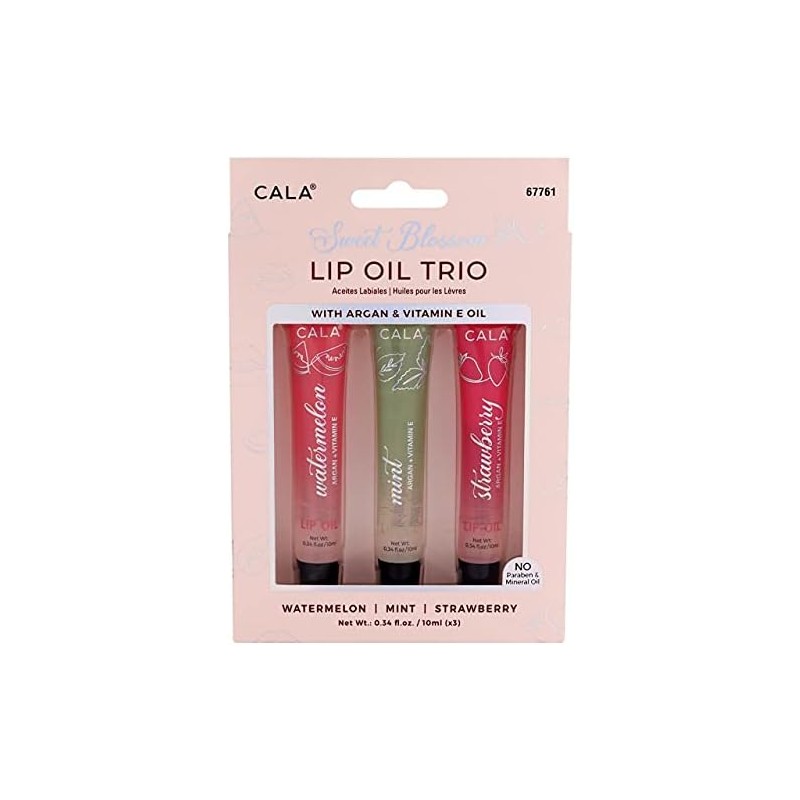 Feel Foxy Trío de aceite de labios: menta, sandía, fresa