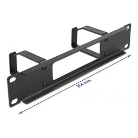Delock 10 Inch Cable Management Panel with Opening and 2 Brackets 1 U Black