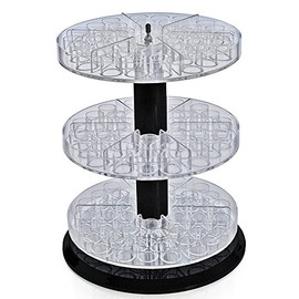 Azar 225035 Three-Tier Revolving Round Display with Slots 1" Dia