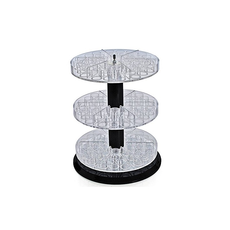 Azar 225035 Three-Tier Revolving Round Display with Slots 1" Dia