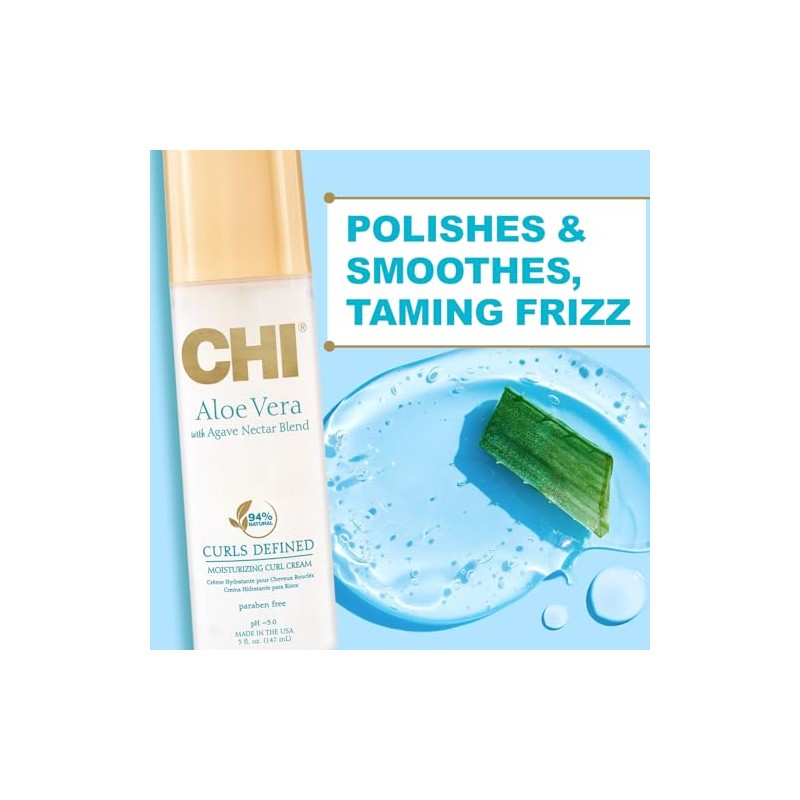 CHI Gel de control de aloe vera, 94% natural, sulfato,