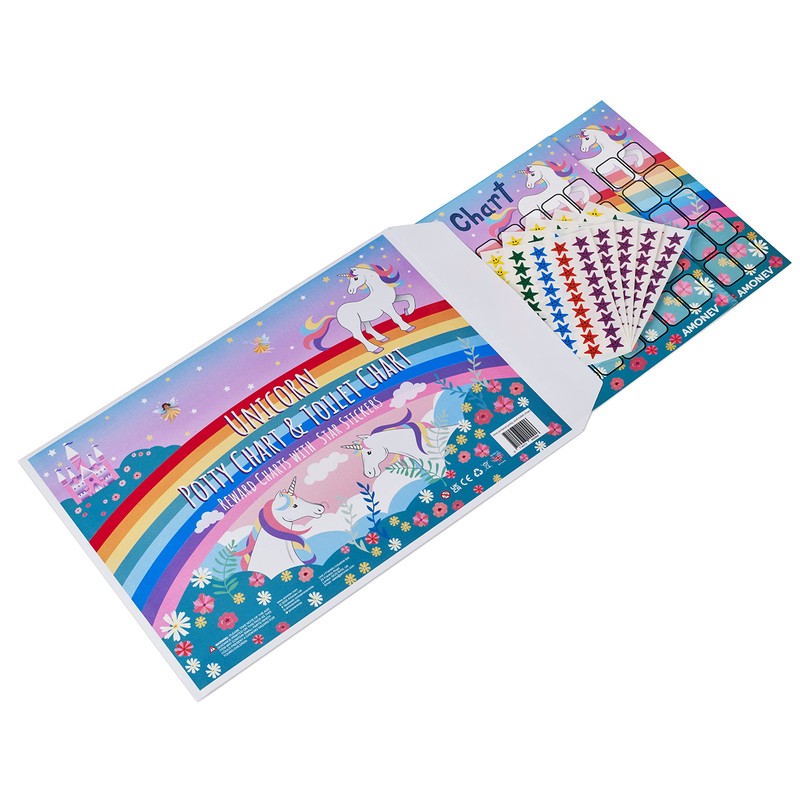 Amonev Unicorn Potty Training Reward Chart and Toilet Training Reward