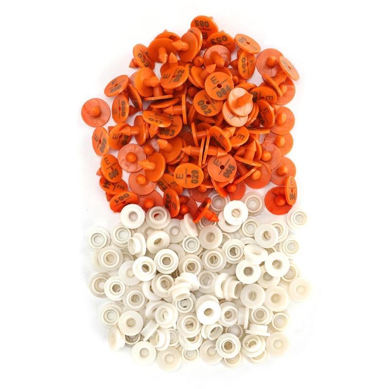 100 Sets Rabbits Ear Tag Numbered Ear Marker Animal Identification