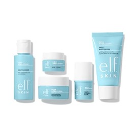 e.l.f. SKIN Holy Hydration! Jet Set Hydration Kit, Travel Friendly Hydrating Skincare Set, Face Cleanser, Balm, Moisturizer, Eye Cream & Night Cream, 