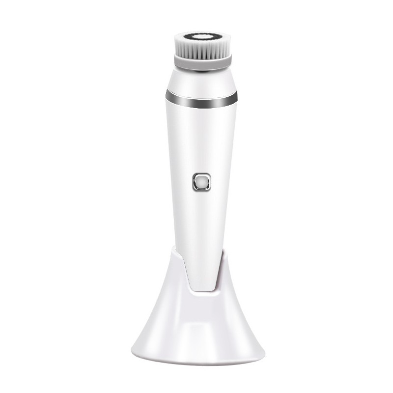 Electric Facial Cleansing Brush with 4 Interchangeable Heads, Rechargeable Face