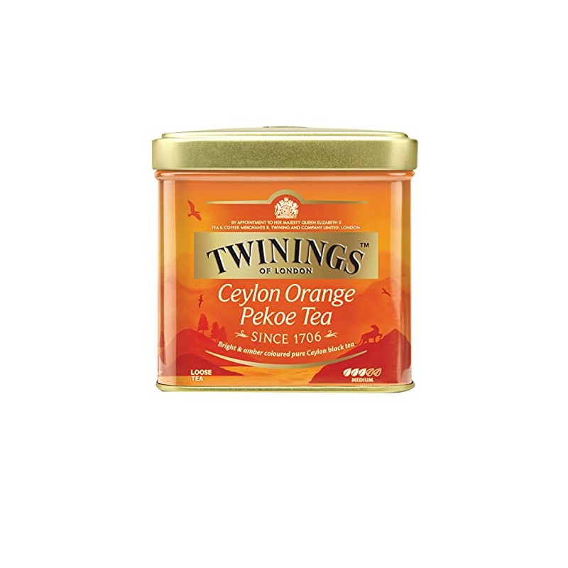 Twinings of London Ceylon Orange Pekoe Tea Tin, Black Tea,