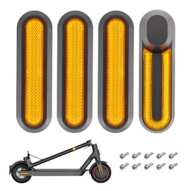 Fundas Reflectantes para Ruedas Traseras para M365 /Pro/Pro 2 /1s /Scooter 3 E Reflectores de Patinete Cubierta de Rueda Trasera Cubierta Protectora Reflectante-Amarillo
