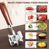 Stainless Steel Meat Chopper Masher, 6 Blade Ground Beef Chopper