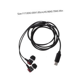 KOMBIUDA USB Type C Earbuds with Built in Microphone Lightweight in Ear Headphones for Gaming Music Video Calls Ergonomic Design Durable TPE Materials Compatible with USB C Devices