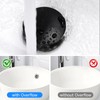 Sink Drain Fitting, Sink Plug with Overflow, Black, Drain Fitting