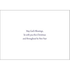 doodlecards Mother Christmas Card Nativity Scene Evening Watercolour Medium Size Christmas Card for Mother with Plain Envelope