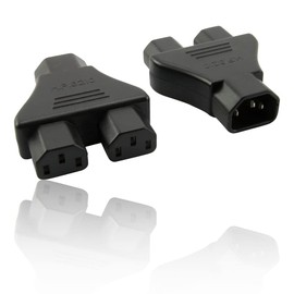 iSeventy9 IEC Power Y Splitter C14 to 2 x C13 Kettle Lead Adaptor PC Monitor-1 Pack