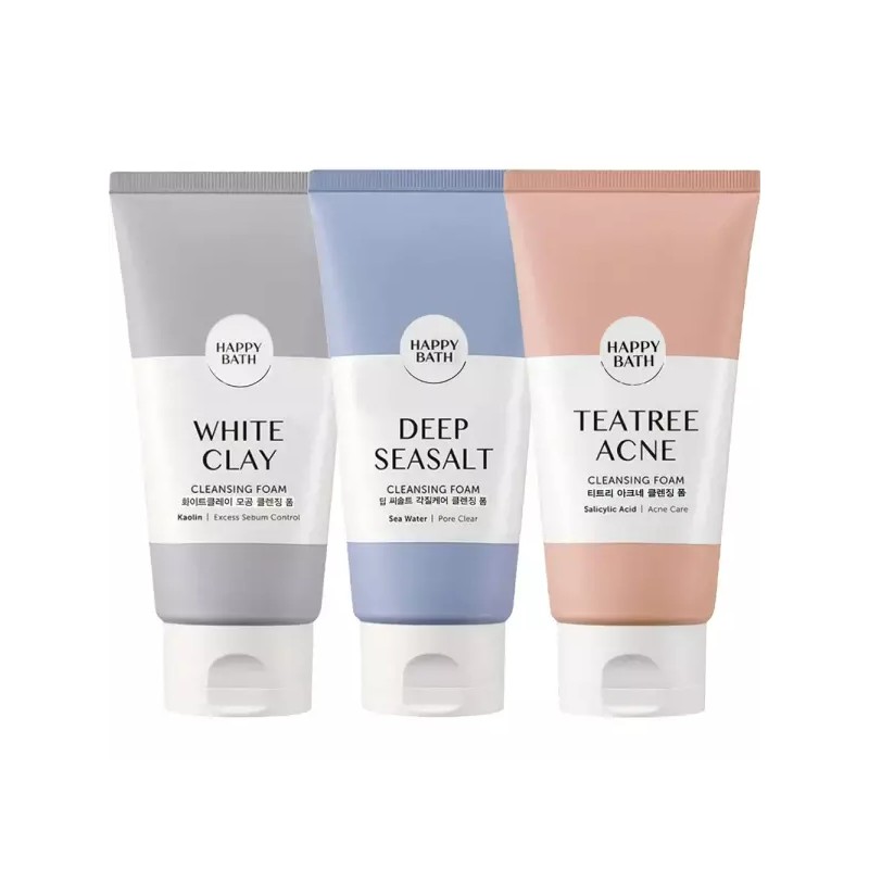 Happybath 해피바스 클렌징폼 티트리 아크네 150g 여드름 진정 트러블 완화