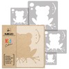 NAKLEO 5 pcs Reusable Plastic Stencils - Frog Toad Reptile