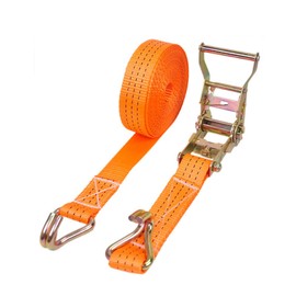 25 mm x 6 m Ratchet Tie Down Straps with J Hook, Ratchet Lock Lashing Strap, Ratchet Straps, Wheel Lock Tire Strap for Car Transport - Orange