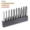 sourcing map 10pcs #00-#3 Phillips Screwdriver Bit Set PH00-PH3 1/4"