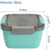 Zicojia Lunch Container to Go, 1500Ml Salad Bowls with 3