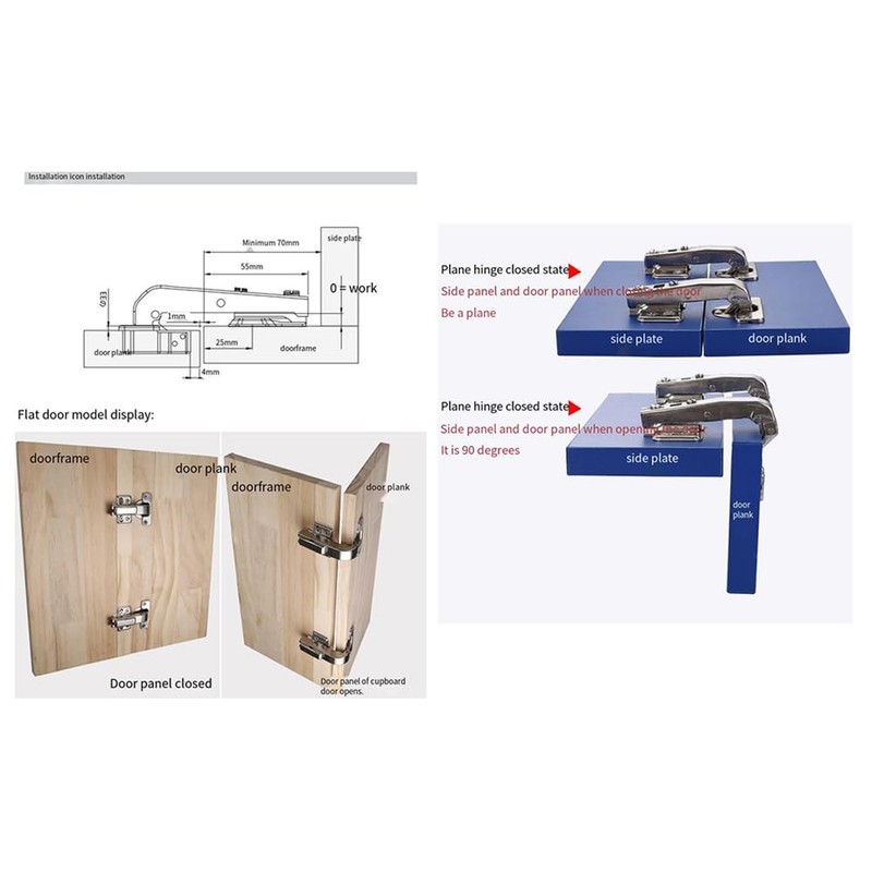 [2 pcs] Corner Cabinet Hinge Expandable 90 Degree Soft Close