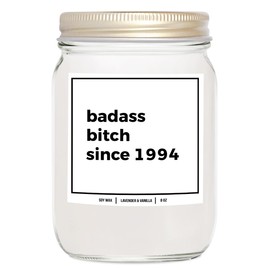 You Nique Designs 30th Birthday Candle Gifts for Women Men, 8 Oz, 30th Birthday Gifts for Her Him, Happy Birthday for Turning 30, Dirty Thirty 30 Year Old Birthday Candle (Mahogany Teakwood)