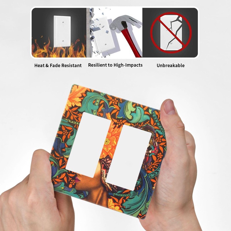 African American Women Art 2 Gang Double Rocker/Decor Light Switch