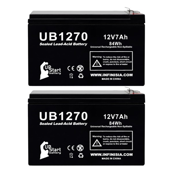 2-Pack 12V 7Ah UPS for APC Back UPS Pro 1300
