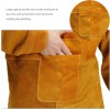 Jewboer Leather Welding Apron with Sleeve,Heavy Duty Welding Jacket,Heat Flam...