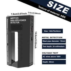 WPP123 Multi-Function Wall Scanner Detector for Metal, Pipes, Wires, Handheld Wpp123 Wire Pipe Power Detector (1)