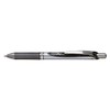 ぺんてる ボールペン ノック式エナージェル 0.7mm シルバー軸 黒インキ BL77-A 【 ３本】