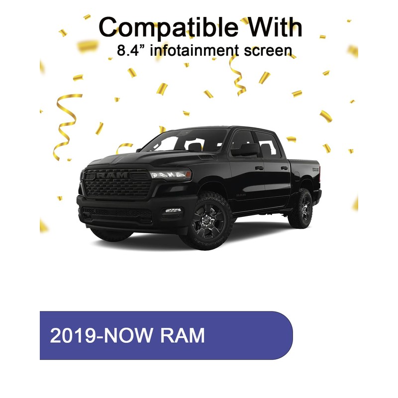 KOOGEN Tempered Glass Screen Protector for Dodge Ram 1500 2019-2025,Infotainment