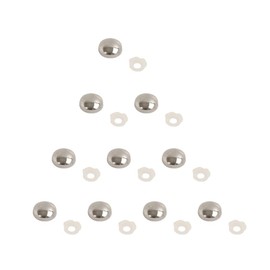 Chrome Screw Caps Cover 15mm Plastic Dome Screw Covers for 6g & 8g Fixing Screws Covers Compatible with 3.5mm-4mm Screw Size Pack of 10