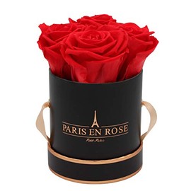 Paris en Rose Petit Palais Bijou Rose Box, Up to 3 Years, Flower Box with 4 Preserved Flowers