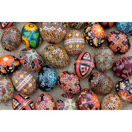 24x36 gallery poster, Ukrainian Easter eggs, pysanky