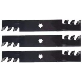 For John Deere John Deere E160 E170 48" Gator Style Mulching Blades GX21786 GY20852 Set of 3