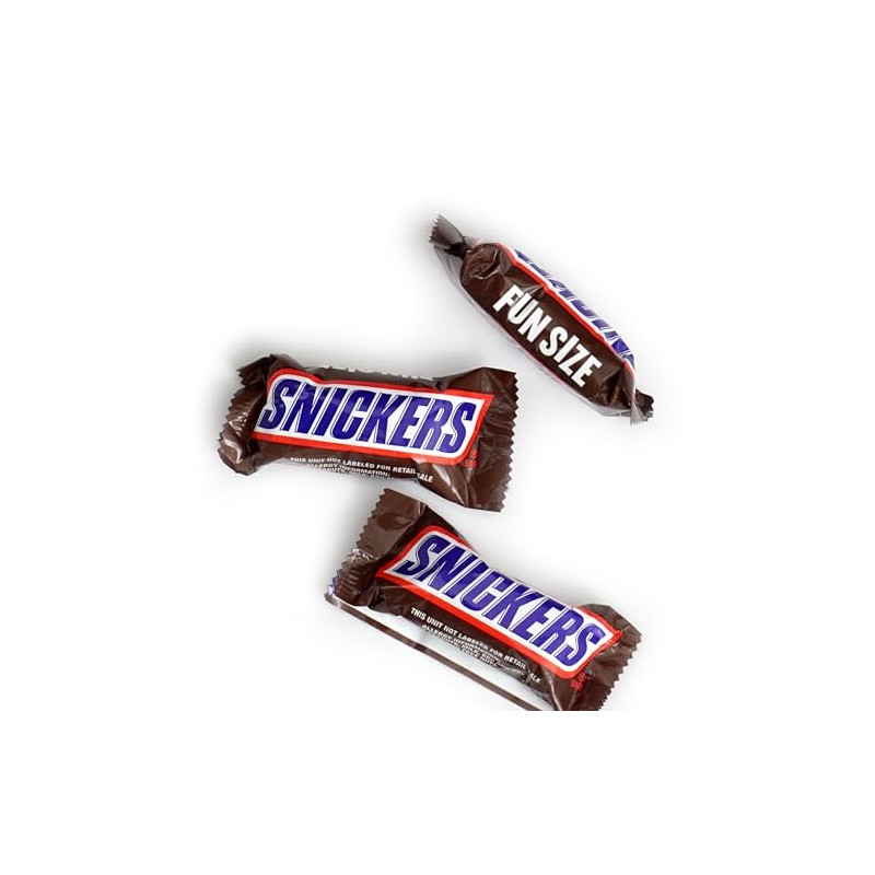 SnickersFun Size Chocolate Candy Bars, 5 Pound Bulk Bag, Individually