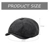 COACOM 1 Black Melon Hat, Flat Cap for Men, Newspaper