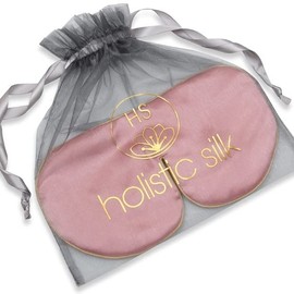 Holistic Silk Mulberry Silk Anti Ageing Lavender Eye Mask Jade With Two Velvet Ties