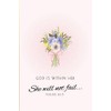 She will not fail, Psalm, Faith Notebook , Prayer Journal