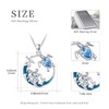 YYmqmq Sea Turtle Necklace for Women 925 Sterling Silver Blue