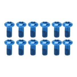 Bnineteenteam Bike Disc Brake Rotor Bolts, 12 Pcs Aluminium Alloy Bike Disc Brake Rotor Bolts Bike Disc Brake Rotor Bolts Screws for MTB(blue) Bicycles and spare parts