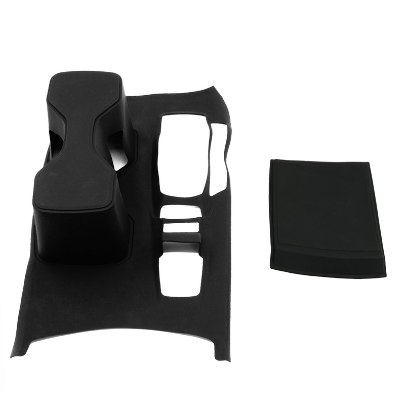 2Pcs Gear Shift Frame Console Panel Trims Cover Cup Holder