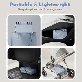 Travel Potty for Toddler with 3 Rolls Potty Liners, 20 Pcs Absorbent Pads, Foldable Car Potty for Toddler, Portable Potty Seat for Toddler Travel, Portable Potty for Tollder Outdoor and Camping Use