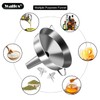 Walfos Extra Large Stainless Steel Funnel with Venting Slot, Kitchen