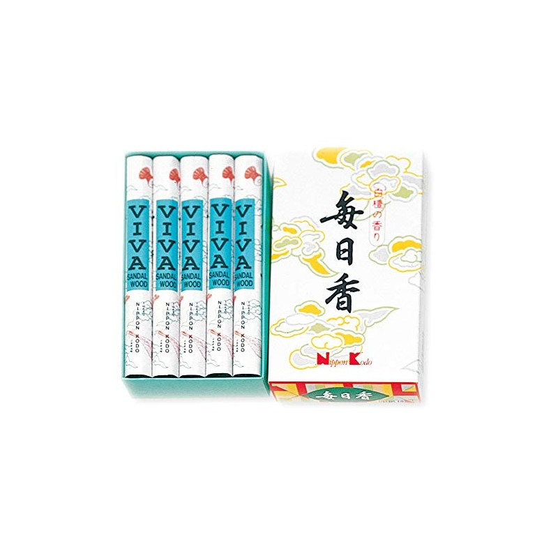 MAINICHI-KOH Viva Sandalwood Reg. 10 Rolls by NIPPON KODO, Japanese